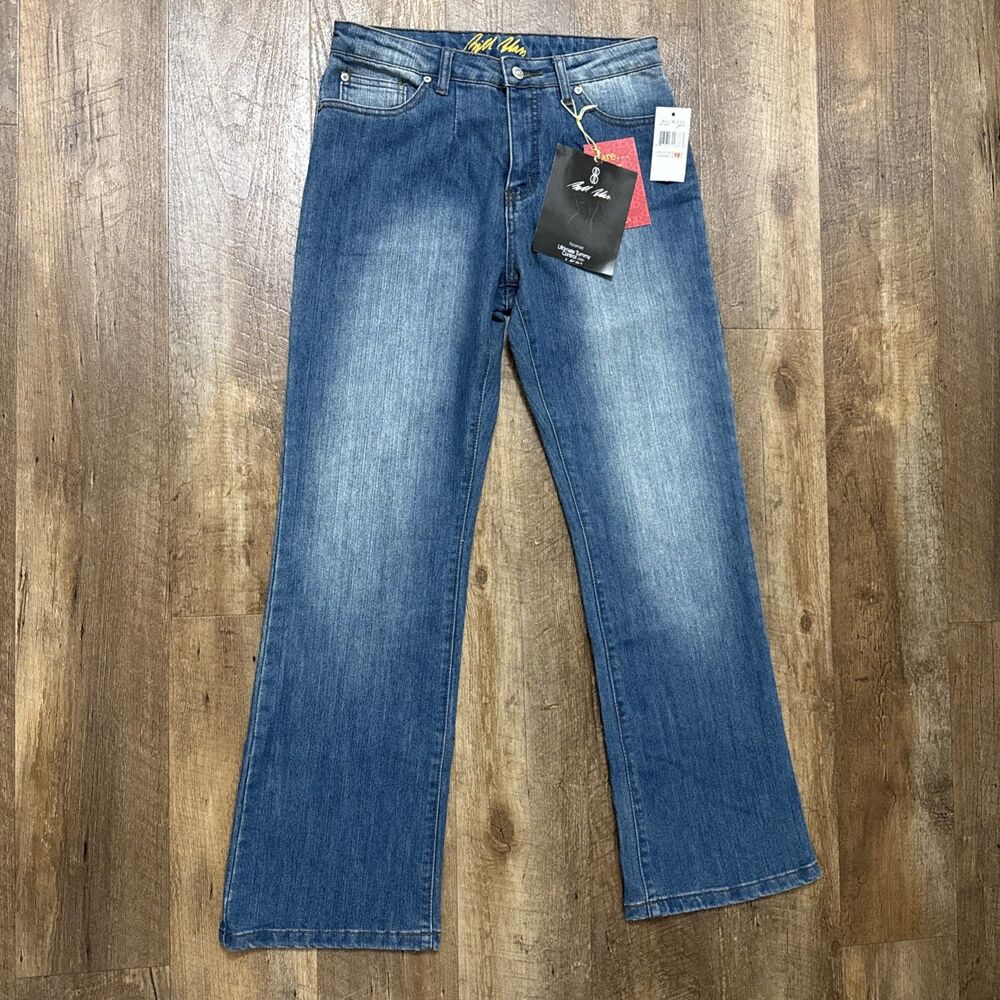 Bill Blass Circular Fit Stretch Boot Cut Ultimate Tummy Control Jeans Size 10